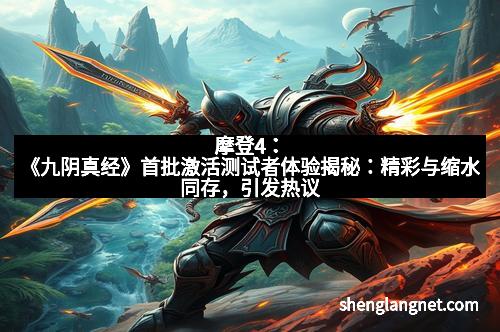 摩登4:《九阴真经》首批激活测试者体验揭秘:精彩与缩水同存,引发热议